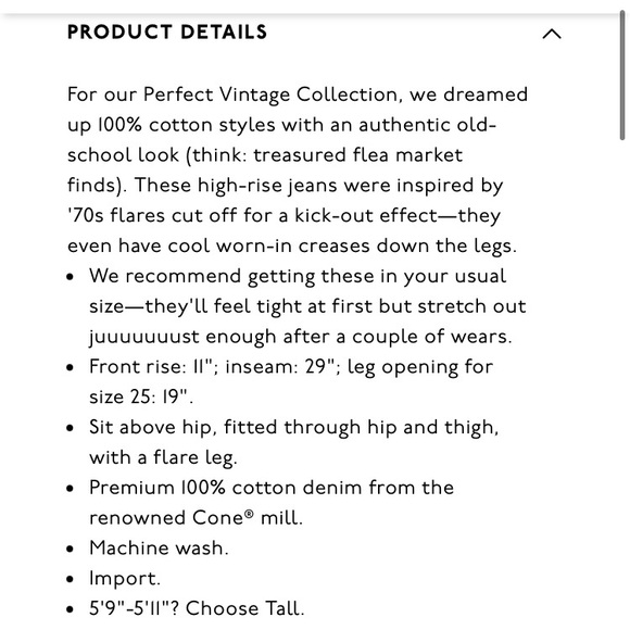 Madewell Flea market Flare 30 Tall - Picture 9 of 9